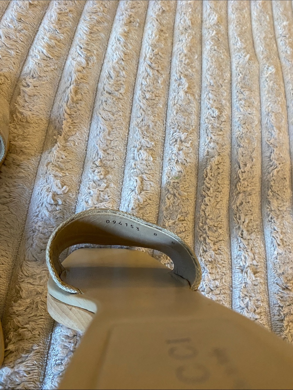 Gucci Cream Beige Jacquard Slide Sandals - Picture 5 of 6